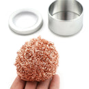 Soldering Iron Tip Cleaning Wire Scrubber Cleaner Ball With Metal Case BES
