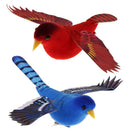 10x Artificial Foam Birds on Clip for Arts and Crafts Decoration Accessories