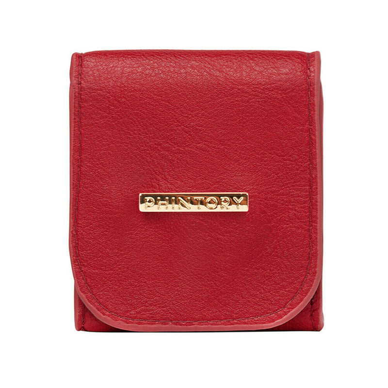 Mini Lipstick Bag PU Portable Travel Cosmetic Makeup Case Pouch (Red) A