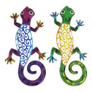 2pcs Iron Art Living Room Wall Decor Outdoor Garden Home Metal Gecko Bedroom