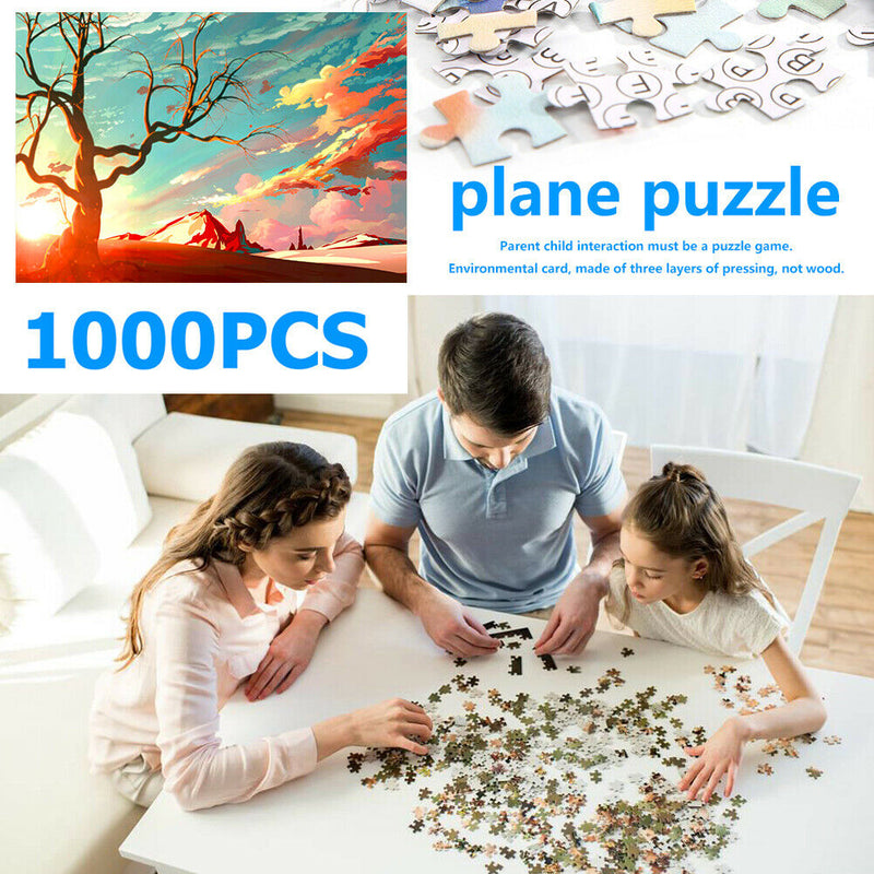 Sunset Tree 1000pcs DIY Paper Puzzles Jigsaw Educational Kids Adults Toys