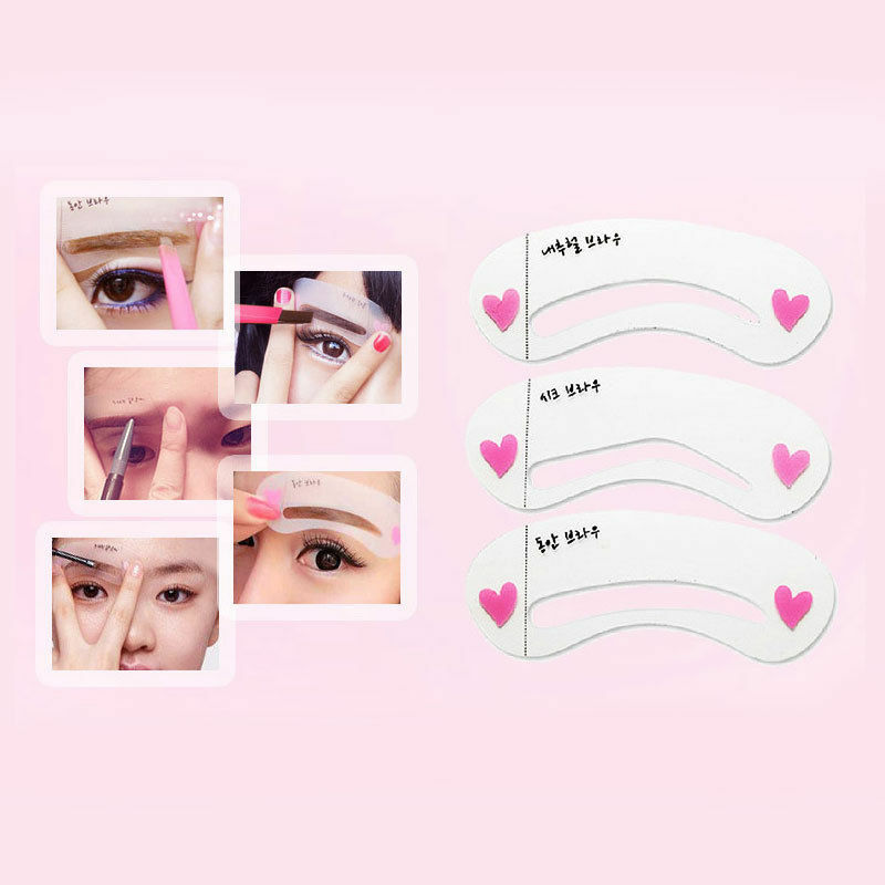 Korean 3 Style Mini Brow Class Drawing Guide Eyebrow card Template helper Gw