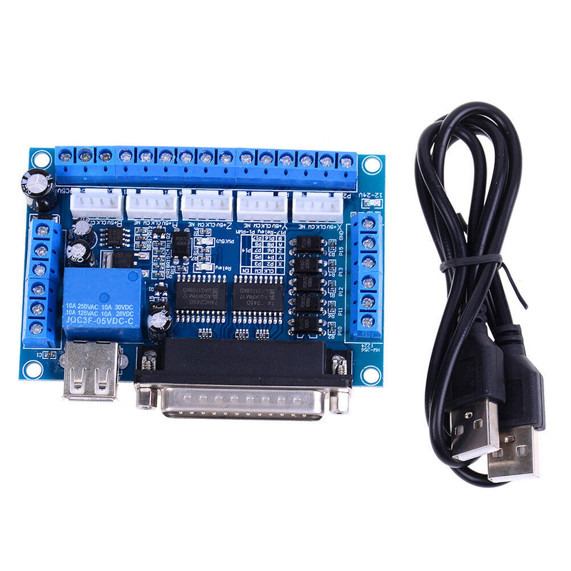 MACH3 CNC 5 axis interface breakout board for stepper motor driver CNC mill B Bj