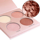 Miss Rose 4 Color Shimmer Bronzer Highlighter Palette Brighten Basic Makeup