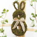 Spring Easter Bunny Wreath Rattan Rabbit Garland Hanger Window Party Decor