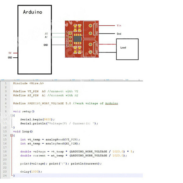 1Pc Max471 voltage current sensor votage sensor current sensor ardu Vh