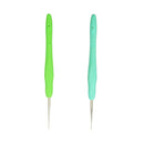 2pcs Crochet Hooks - Soft Grip Handle - Sewing Knitting Tools - 0.5mm 0.75mm