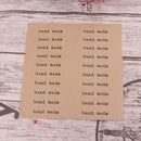 100Pc "Hand Made" Self Adhesive Stickers Kraft Seal Paper Label Gift 1.2*7.1 Hn