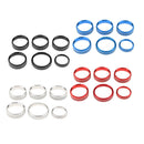 6 Pieces Aluminum Audio A/C Button Cover Decoration Twist Switch Ring Trim for