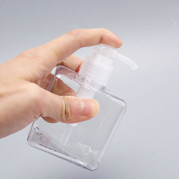 250ml Empty Emulsion Bottle Transparent Plastic Liquid Dispenser Shampoo Bot Kw