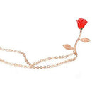 Ladies Necklace With Rose Pendant D5P8
