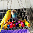 3PCS/Set Bird Parrot Toys Set Hanging Bell Bird Cage Swing Hammock Small P6O7