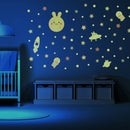3pcs/set Luminous Star Rabbit Wall Stickers Waterproof Room Decor Decals
