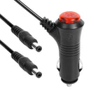 DC12V 5.5x2.1mm Car Auto Vehicle Charger Charging Power Adapter Cable Cord Black