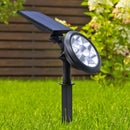 9 LED Waterproof Solar Spotlight Garden Lawn Ground Lighting Wall Lamp (A)