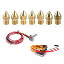 19PCS Brass Extruder Nozzle Print Head For MK8 Makerbot Reprap Printer To MNW