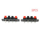 5pcs Single Row 4 Pin 4 Position Speaker Terminal Board Connectors Adapter JR