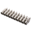 10Pcs BNC Female to RCA Male Coax Cable Video Adapter TV Connector CCTV Secur FT