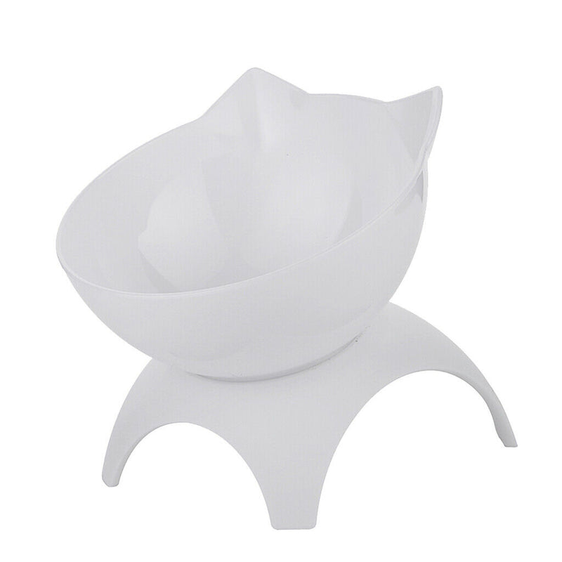 4xPet Slanted Cat Feeding Single Bowl  With Raised Stand Pet Food Water Bowls