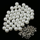 50 Pcs Beads Buttons Rivets Nails For Bag Jeans Decoration DIY Crafts - 10  Y2K6