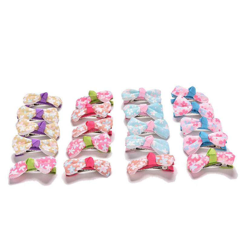 20 Pcs Kids Bow Hairpin Girls Hair Accessories Hair Clips for Party Dress LJ