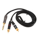 6.35mm to Dual RCA Amplifier Mixing Console TRS Audio Splitter Cable 1.5m
