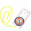 5X(Baseplate Ruler Compass Map Scale Magnifier With Strap Camping Hiking OCB6K3)