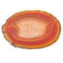 Irregular Agate Quartz Slice Crystal Coaster for Jewelry Making Craft Red