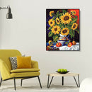 Painting By Numbers Kit DIY Sunflower Fruit Canvas Oil Art Picture Craft A