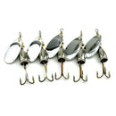 Hengjia 5Pcs 6.5Cm 8.5G Spinner Spoon Bait Fishing Lure Hard Fishing Spoon