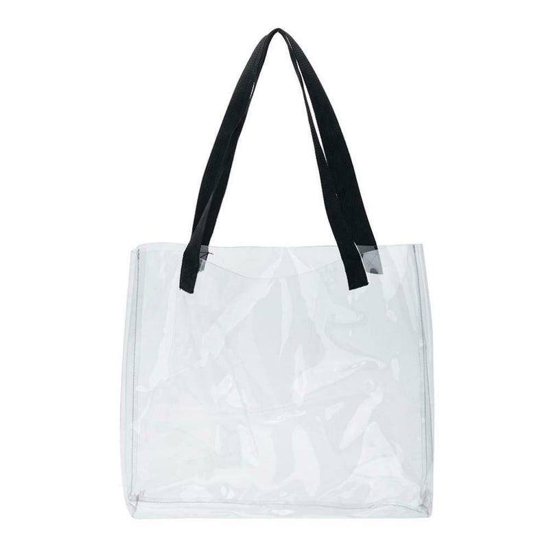 Clear Women Handbag Transparent Shoulder Bag Large Shopping Totes (White)