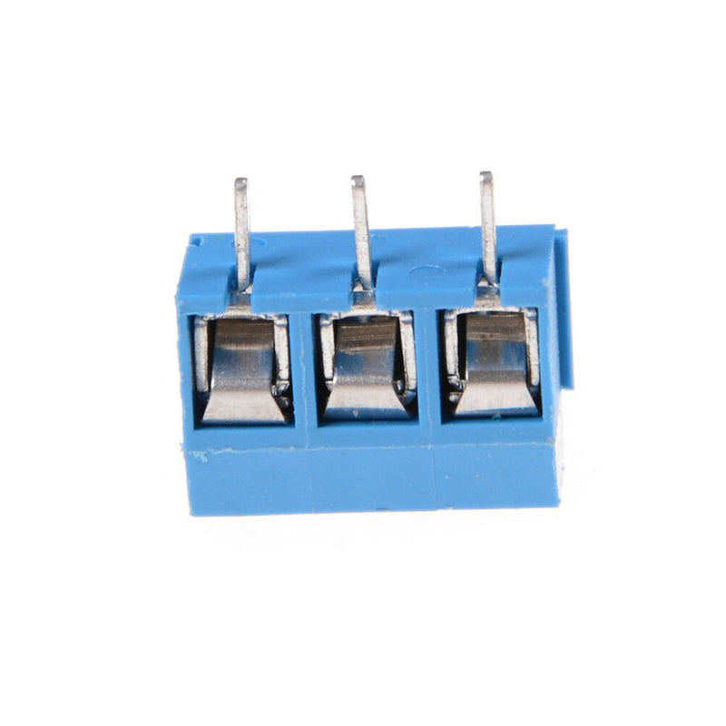 10X KF301-3P Pitch 5.0mm Straight Pin PCB 3Pin Screw Terminal Block Connector JR