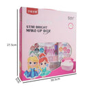 Kids Washable Makeup Kit, 3 Layers Fold Out Make Up Palette with Mirror for