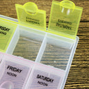 21 Slot Pill Box Visible Medicine Case Letter Printing Weekly Holder Separate