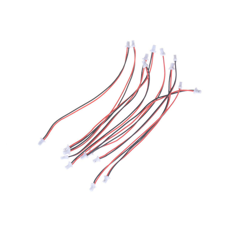 10 x Mini Micro SH 1.0mm 2-Pin JST Double Connector Plug Wires Cables 100MMBX