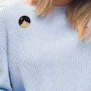 Creative Snow Nightscape Pin Brooch Round Badges Jacket Jewelry (Style 4) A