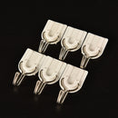 6Pcs Self Adhesive Wall Door Hook Hanger Bag Keys Bathroom Kitchen Sticky LJ