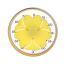 3 Inch Yellow Flower Round Thermometer Transparent Window Hanging Temperature