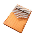 Pine Wood Kalimba Musical Instrument 17 Keys Thumb Finger Piano (Yellow) A