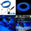 Universal Car Auto Interior LED Decorative Wire Strip Atmosphere Cold Light Blue