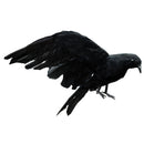 Realistic Feathered Crow Decorative Birds Raven Statue Halloween Lawn Decor