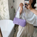 Women Totes Bags Alligator PU Elegant Shopping Shoulder Handbag (Purple)