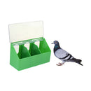 Set of 2x Pigeon Food Water Bowl Feeder Plastic Birds Cage Sand Food Box