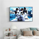 5D DIY Full Drill Diamond Painting Cartoon Penguin Cross Stitch Embroidery
