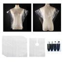 100Pcs Disposable Hair Cutting Cape Salon Gown Apron with 4x No Bend Clips