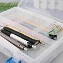 Double Layer Pencil Case Plastic Transparent Pen Storage Box Gift Kids School