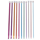 11Pcs/Set Crochet Hooks Needle Set Tunisian Afghan Knitting Tools 10.6" 2-8 FU