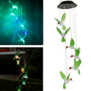 1pcs Solar Color Changing LED Bee Wind Chimes Light Lamp Home Room Garden D