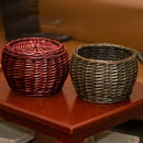 Woven Wicker Rattan Eggs Baskets with Lid Natural Wicker Rattan Basket Lagr