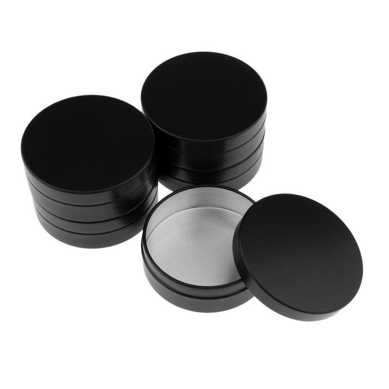 6 Aluminum Round Lip Balm Tin Storage Jar Container Bottle Oil Wax Box 100ml